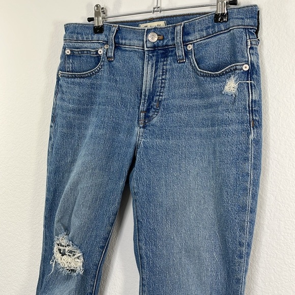 Madewell Mid-Rise Perfect Vintage‎ Jean in Ainsdale Knee-Rip Edition size 26P - Picture 4 of 9